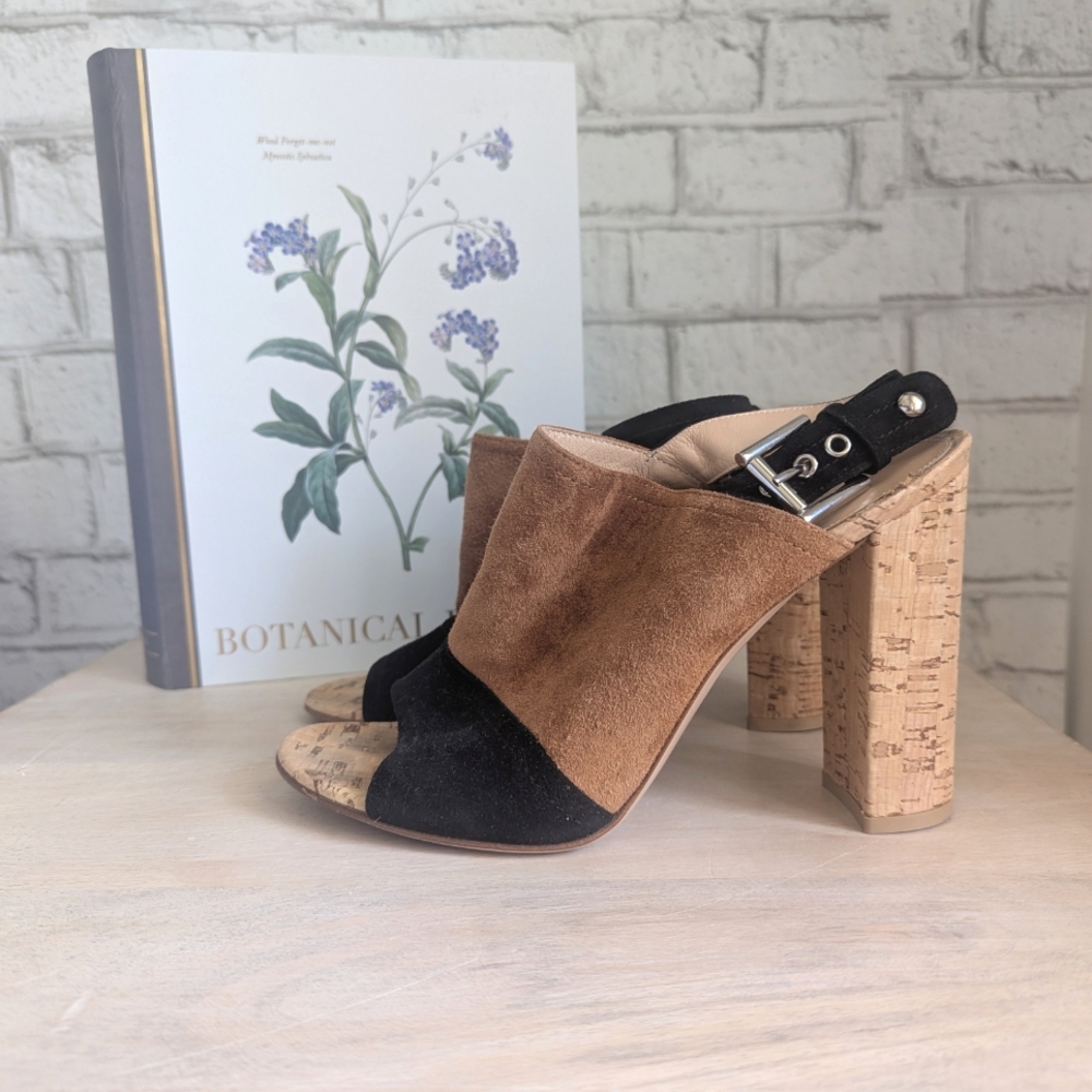 Gianvito Rossi Suede Sandals with Chunky Heel